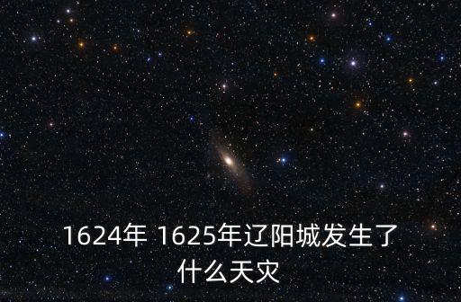 1624年 1625年遼陽城發(fā)生了什么天災