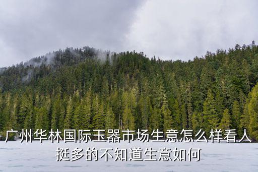 廣州華林國(guó)際玉器市場(chǎng)生意怎么樣看人挺多的不知道生意如何