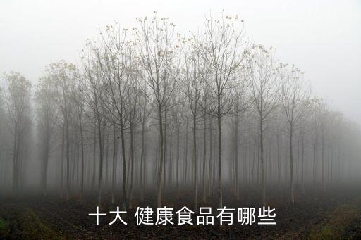  十大 健康食品有哪些