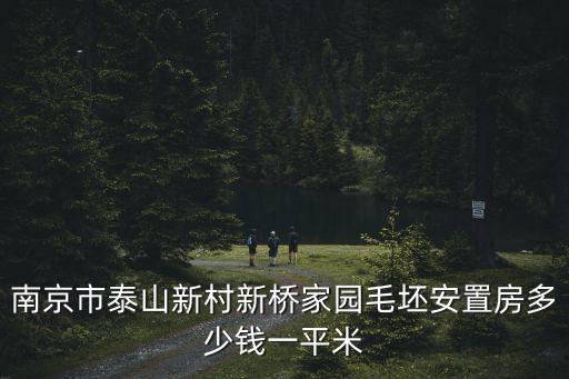 南京市泰山新村新橋家園毛坯安置房多少錢一平米