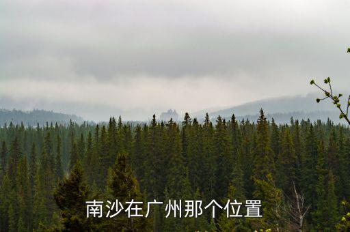 廣州南沙南沙 珠江灣，南沙在廣州那個(gè)位置