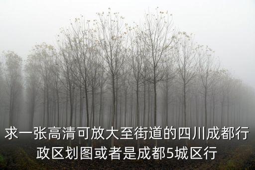 求一張高清可放大至街道的四川成都行政區劃圖或者是成都5城區行