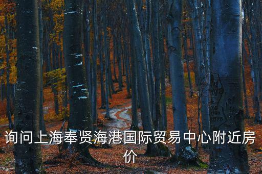 詢問(wèn)上海奉賢海港國(guó)際貿(mào)易中心附近房?jī)r(jià)