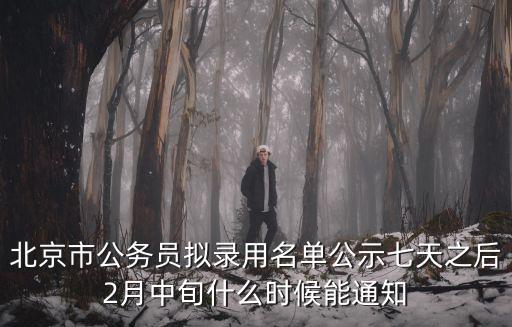 北京 干部 公示，北京市公務員擬錄用名單公示七天之后2月中旬什么時候能通知