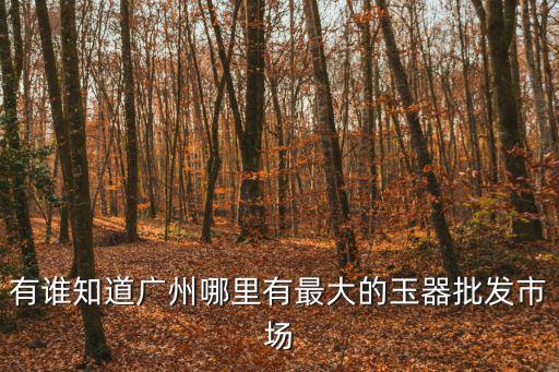 有誰知道廣州哪里有最大的玉器批發(fā)市場