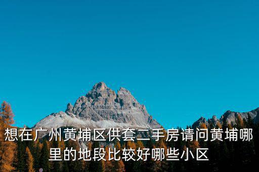 想在廣州黃埔區供套二手房請問黃埔哪里的地段比較好哪些小區
