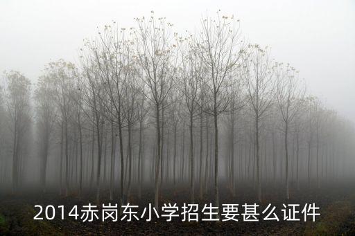 2014赤崗東小學招生要甚么證件