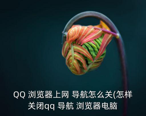QQ 瀏覽器上網(wǎng) 導(dǎo)航怎么關(guān)(怎樣關(guān)閉qq 導(dǎo)航 瀏覽器電腦