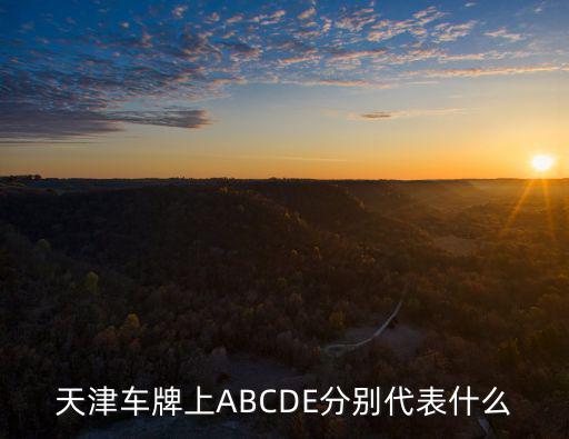 天津車牌上ABCDE分別代表什么