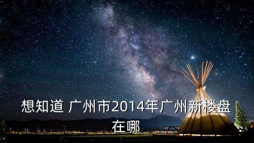 想知道 廣州市2014年廣州新樓盤在哪
