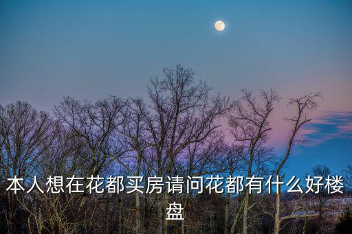 本人想在花都買房請(qǐng)問(wèn)花都有什么好樓盤