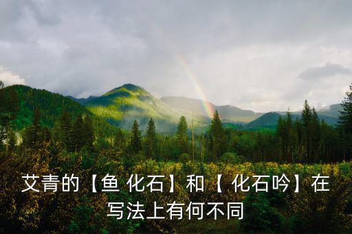 艾青的【魚(yú) 化石】和【 化石吟】在寫(xiě)法上有何不同
