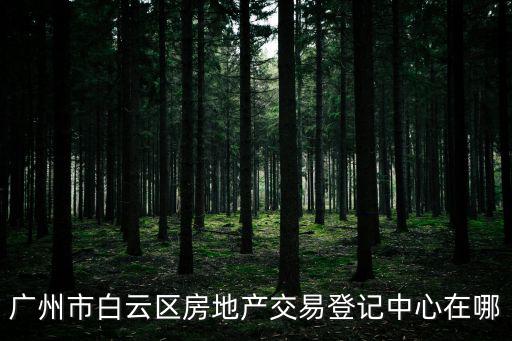 廣州市白云區房地產交易登記中心在哪