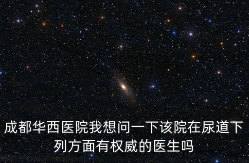 成都市華西醫(yī)院鐘剛，成都華西醫(yī)院我想問一下該院在尿道下列方面有權(quán)威的醫(yī)生嗎