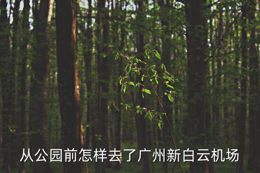 從公園前怎樣去了廣州新白云機場