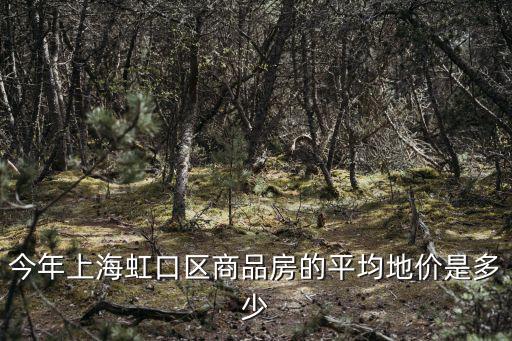 今年上海虹口區(qū)商品房的平均地價是多少