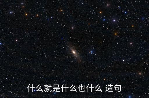 什么就是什么也什么 造句