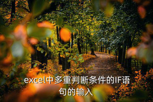  excel中多重判斷條件的IF語句的輸入