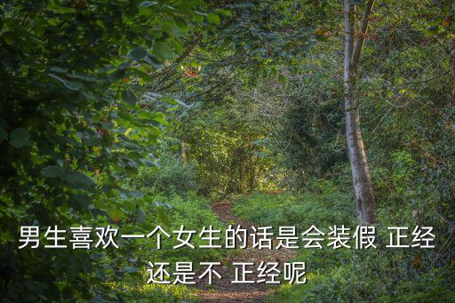 男生喜歡一個女生的話是會裝假 正經還是不 正經呢