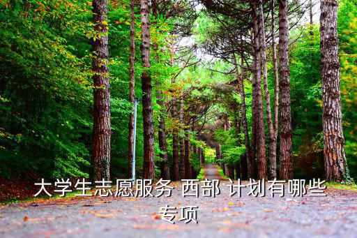  大學生志愿服務 西部 計劃有哪些專項