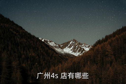 廣州4s 店有哪些