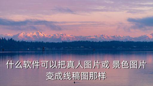 什么軟件可以把真人圖片或 景色圖片變成線稿圖那樣