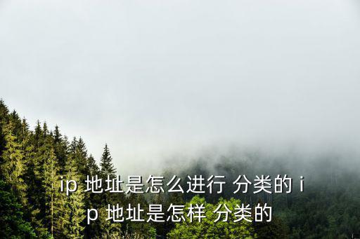 ip 地址是怎么進行 分類的 ip 地址是怎樣 分類的