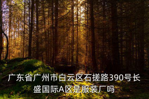 廣東省廣州市白云區(qū)石搓路390號(hào)長(zhǎng)盛國(guó)際A區(qū)是服裝廠嗎