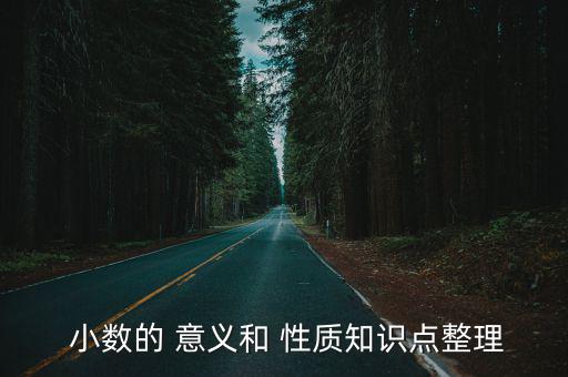  小數(shù)的 意義和 性質(zhì)知識(shí)點(diǎn)整理