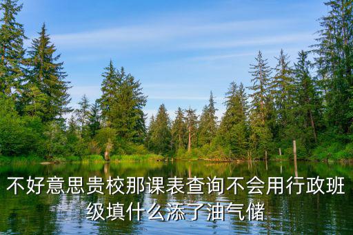 不好意思貴校那課表查詢不會(huì)用行政班級(jí)填什么添了油氣儲(chǔ)