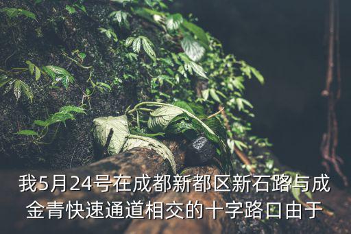 我5月24號在成都新都區(qū)新石路與成金青快速通道相交的十字路口由于