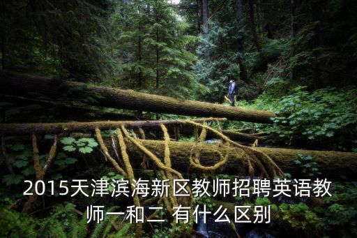 2015天津濱海新區教師招聘英語教師一和二 有什么區別