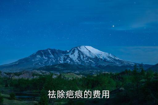 祛除疤痕的費用