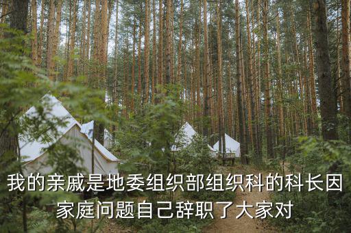 我的親戚是地委組織部組織科的科長因家庭問題自己辭職了大家對