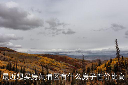 最近想買房黃埔區(qū)有什么房子性價(jià)比高