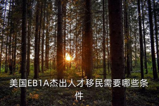美國EB1A杰出人才移民需要哪些條件