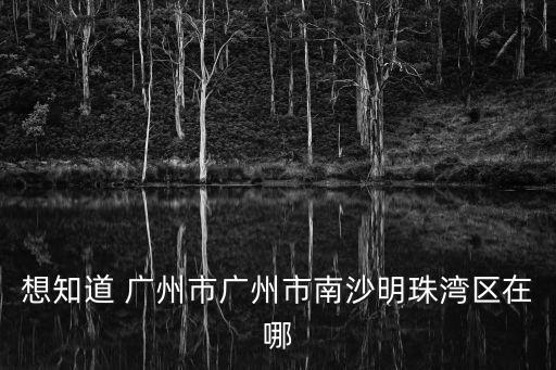 廣州南沙廣州南沙區珠江灣，想知道 廣州市南沙新區明珠灣在哪