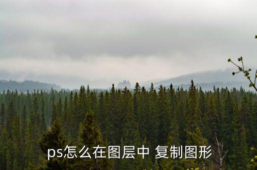 ps怎么在圖層中 復制圖形