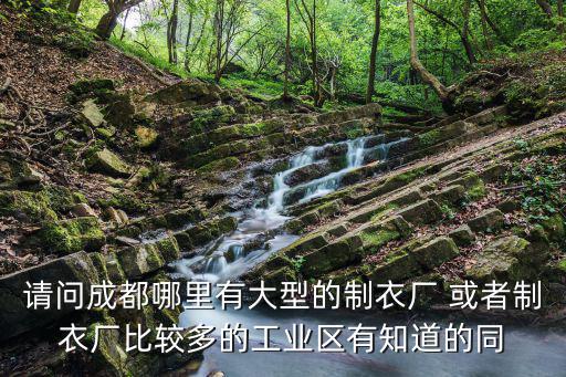 請(qǐng)問(wèn)成都哪里有大型的制衣廠(chǎng) 或者制衣廠(chǎng)比較多的工業(yè)區(qū)有知道的同