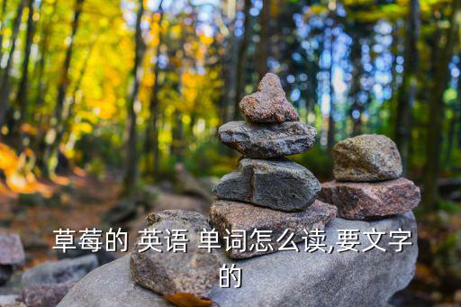  草莓的 英語 單詞怎么讀,要文字的