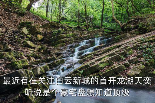 最近有在關注白云新城的首開龍湖天奕聽說是個豪宅盤想知道頂級