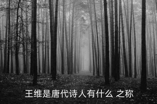  王維是唐代詩人有什么 之稱