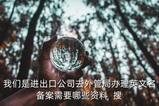 我們是進(jìn)出口公司去外管局辦理英文名備案需要哪些資料  搜