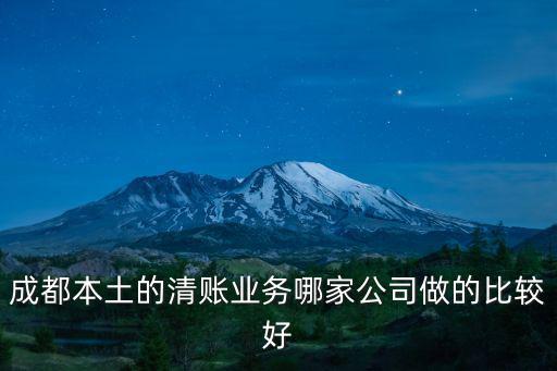 成都本土的清賬業(yè)務哪家公司做的比較好