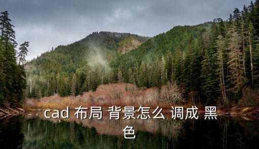  cad 布局 背景怎么 調(diào)成 黑色