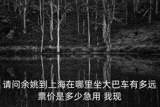 請問余姚到上海在哪里坐大巴車有多遠(yuǎn)票價是多少急用 我現(xiàn)