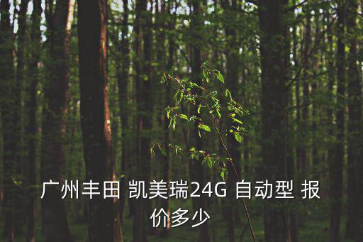 廣州豐田 凱美瑞24G 自動型 報價多少
