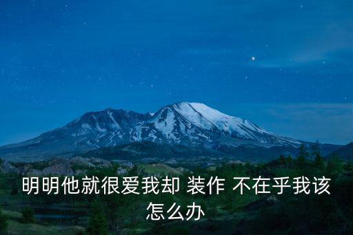 明明他就很愛我卻 裝作 不在乎我該怎么辦