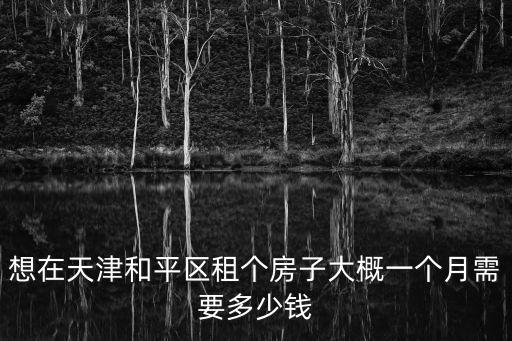 想在天津和平區(qū)租個(gè)房子大概一個(gè)月需要多少錢