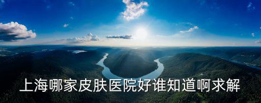 上海哪家皮膚醫院好誰知道啊求解